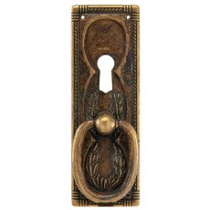 Asas y anillas mueble - Colgante Rectangular con Bocallave 259 96x33 mm Bronce Envejecido