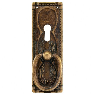 Asas y anillas mueble - Colgante Rectangular con Bocallave 259 96x33 mm Bronce Envejecido
