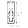 Asas y anillas mueble - Colgante Rectangular con Bocallave 259 96x33 mm Bronce Envejecido