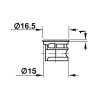 Herraje para mueble - Herraje Unión Rastex Minifix 15/19 Zincado con Reborde