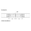 Perno Unión Doble Minifix con Reborde 7x68 mm