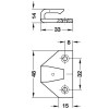Herraje para mueble - Herraje Keku ASR Pieza para Marco