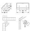 Herraje para mueble - Ensamble Angular con Tapa Marrón