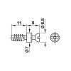 Herraje para mueble - Perno Unión Rafix S20 5x11 mm sin Punta Acero