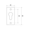 Bocallaves - Bocallave Yale Rectangular 2777 Cromo Brillo