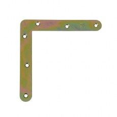 Herraje para mueble - Escuadra Plana MOD2 80 mm Bicromatado