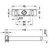 Soportes para baldas - Soporte Balda Oculto con Placa 110x19 mm