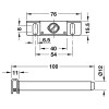 Soporte Balda Oculto con Placa 100x15,5 mm