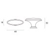 Pomos mueble - Pomo Classic 290 Ovalado Bronce Envejecido