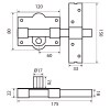 Cerrojo 301R/120 Llave/Botón B70 Níquel