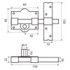 Cerrojo 301R/80 Llave/Botón B70 Dorado