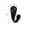 Varios forja - Colgador Sencillo 3041 Forja Negro
