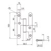 Pernios de H - Pernio Inox AISI 304 100x58 mm Izquierda