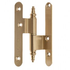 Pernios de H - Pernio Escuadra Latón con Remate 100 mm Dorado Mate Izquierda