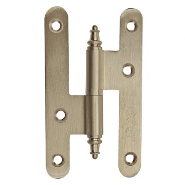 Pernios de H - Pernio Latón con Remate 80x50 mm Dorado Mate Derecha
