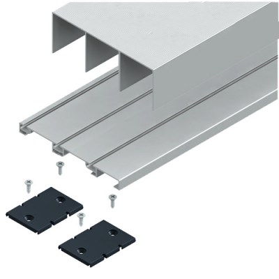 Corredera y kit para armario - Kit Guías Triple Terra KG75 3 Metros Plata Mate