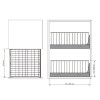 Interior cocina - Cesto Cacerolero Kit Módulo 60 cm Cromo Brillo