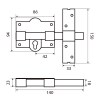 Cerrojos y Cerraduras de sobreponer - Cerrojo 311L/80 para Cilindro Europerfil Llave/Llave Níquel