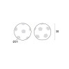 Pomos mueble - Pomo Sports 328 31mm Balón Fútbol Negro
