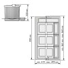 Cubo Basura Ecológico con Bandeja J 900F 320H