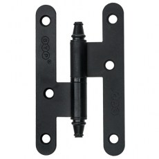 Bisagras y pernios de forja - Pernio Hierro con Remate 100x58 mm Negro Mate Derecha