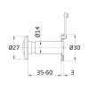 Mirilla Óptica Mod3 35-60 mm Níquel Satinado