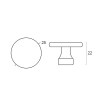 Pomos mueble - Pomo Zamak 347 25mm Cobre Viejo