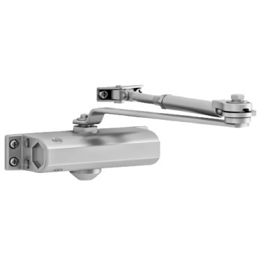 Cierrapuerta 3500 Fuerza 2-3-4 Brazo Articulado con Retenedor Plata