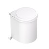 Cubos de basura - Cubo Basura Redondo Blanco
