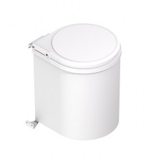 Cubos de basura - Cubo Basura Redondo Blanco