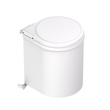 Cubos de basura - Cubo Basura Redondo Blanco