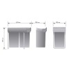 Cubos de basura - Cubo Basura Ecológico Rectangular 21L Beige