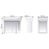 Cubos de basura - Cubo Basura Ecológico Rectangular 14L+14L Beige
