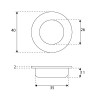 Tirador Embutir Stylus 351 Ø40 mm Cromo Brillo