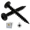Tornillos y Tacos - Tornillo Cabeza Redonda Pozidriv 3.5x20 Negro Caja 1000
