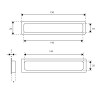 Tirador Embutir Slim 150x25 mm Níquel Cepillado