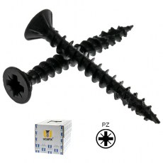 Tornillo Cabeza Plana Pozidriv 3.5x50 Plus Negro Caja 1000