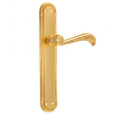 Juego Manivelas con Placa 3565 Baño Oro Grafilado