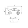 Pomos mueble - Pomo Sport 356 58mm Coche Azul Cerámica