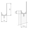 Tirador Uñero Corrido 35x16 mm 3 Metros Blanco Mate