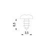 Tornillo Rosca Chapa 3.5x6.5mm para Ruedas Syskor Plata