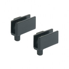Bisagras Varias - Juego Bisagras 34 mm para Puerta Cristal Negro