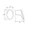 Pomos mueble - Pomo Zamak 36 16x20mm Cuero Zamak