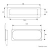 Tirador Embutir Inlay 3701 Cromo Brillo