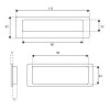 Tirador Embutir Placa 3801 115x42 mm Dorado Brillo