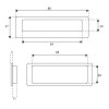 Tirador Embutir Placa 3802 80x36 mm Dorado Brillo