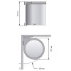 Cubos de basura - Cubo Basura Redondo Inox