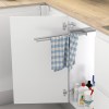 Interior cocina - Soporte Paños Extraíble Classic 335 mm Aluminio Plata