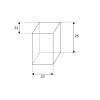 Pomos mueble - Pomo Pop 384 22mm Porcelana Cuadrado Naranja