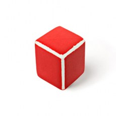 Pomos mueble - Pomo Pop 384 22mm Porcelana Cuadrado Rojo